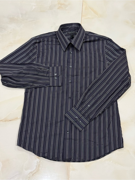 Express Other - Express Men's Black Striped Dress Shirt